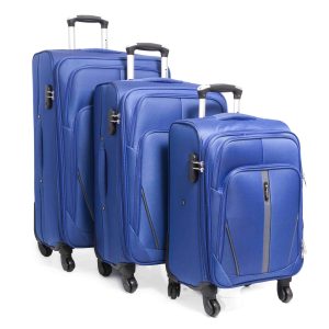 Set de 3 valijas de tela EVA con ruedas 360° para viaje