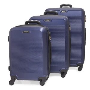 Set de 3 valijas rígidas con 4 ruedas 360° – grande, mediana y chica