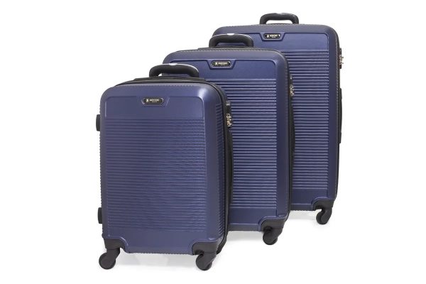 Set de 3 valijas rígidas con 4 ruedas 360° – grande, mediana y chica