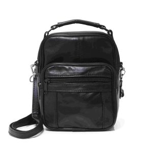 Bolso portadocumentos de cuero genuino elegante para hombre