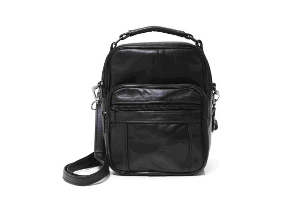 Bolso portadocumentos de cuero genuino elegante para hombre