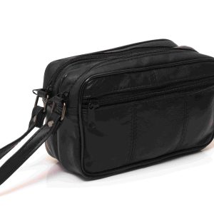 Neceser de cuero genuino con diseño artesanal