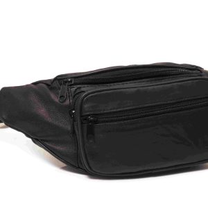 Riñonera de cuero genuino clásica para hombre y mujer