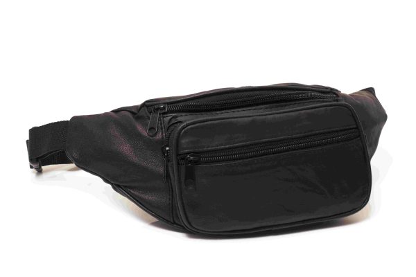 Riñonera de cuero genuino clásica para hombre y mujer