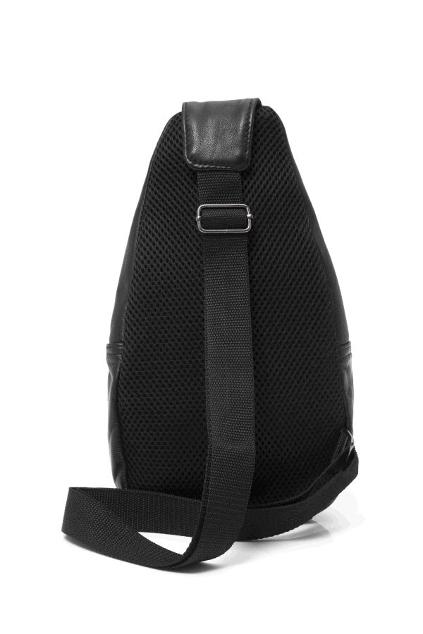 Morral de cuero genuino tipo bandolera sling