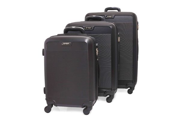 Set de 3 valijas rígidas con 4 ruedas 360° – grande, mediana y chica