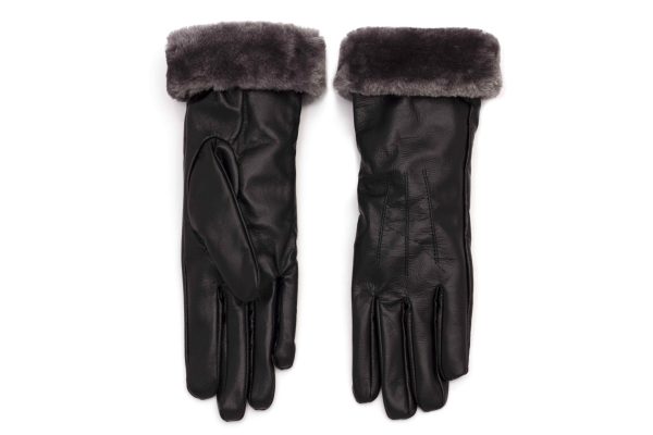 Guantes de cuero genuino para mujer con interior acolchado