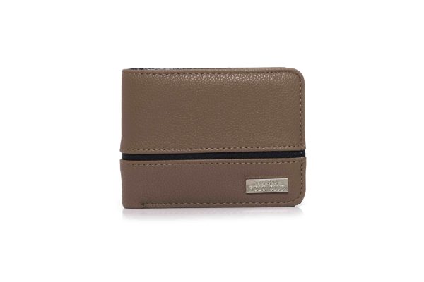 Billetera gris y azul marino para hombre con ventana para DNI