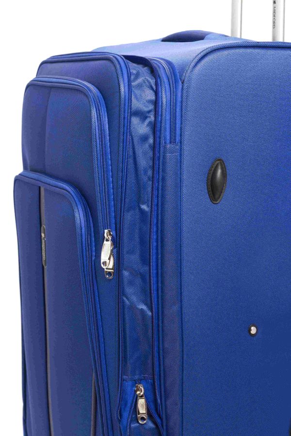 Set de 3 valijas de tela EVA con ruedas 360° para viaje