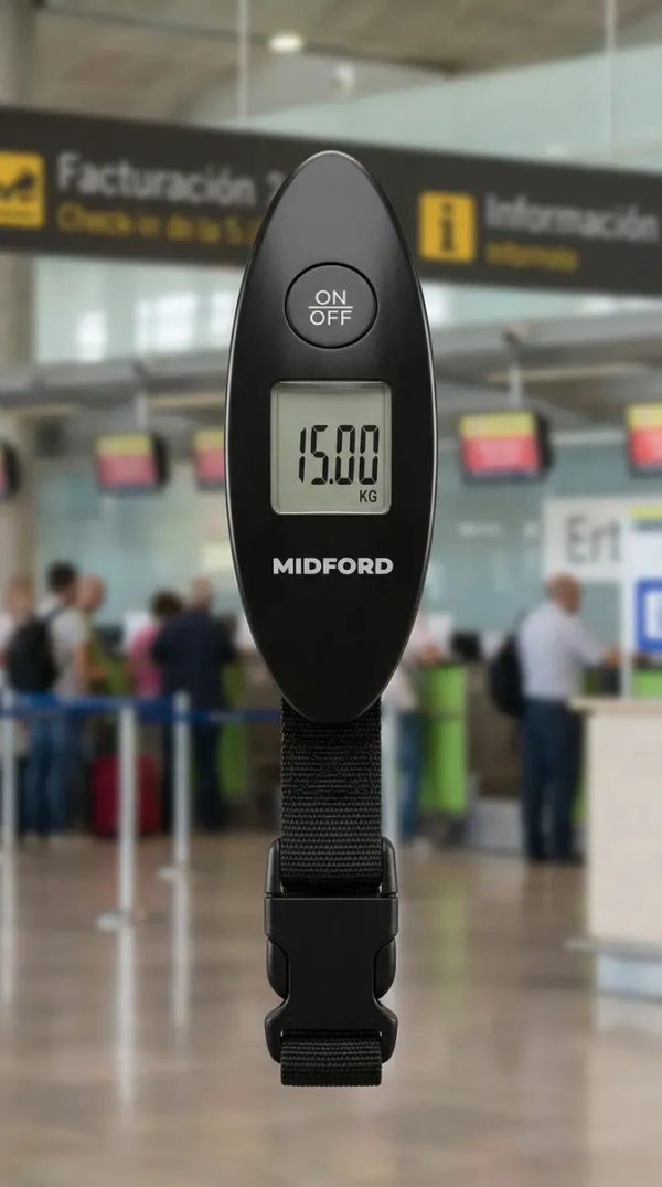 Balanza Digital Portátil Midford 40kg Para Equipaje Viaje Negro