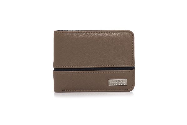 Billetera gris y azul marino para hombre con ventana para DNI